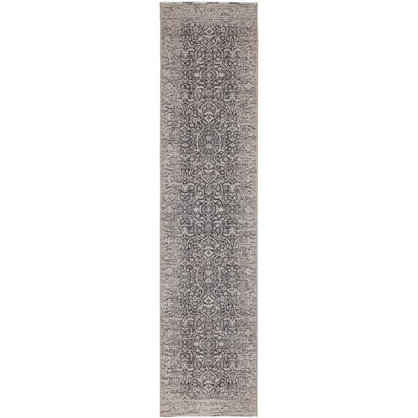 Grandeur Runner - Slate Damask